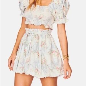 LoveShackFancy Cheyenne Bubble Skirt Size Large